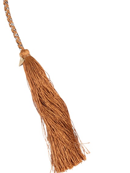 FORTE FORTE cintura laccio con cristalli e nappe