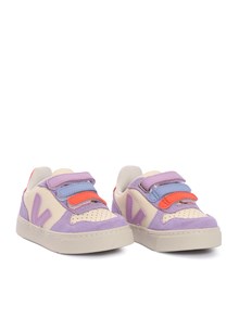 Veja SMALL V-10 LEATH CASHEW_MULT-ORCHID