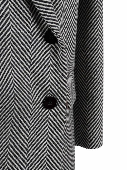 FORTE FORTE cappotto maschile chevron lana