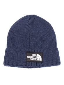 THE NORTH FACE KIDS TNF LOGO BOX CUFFED BEANIE SUMMIT NAVY