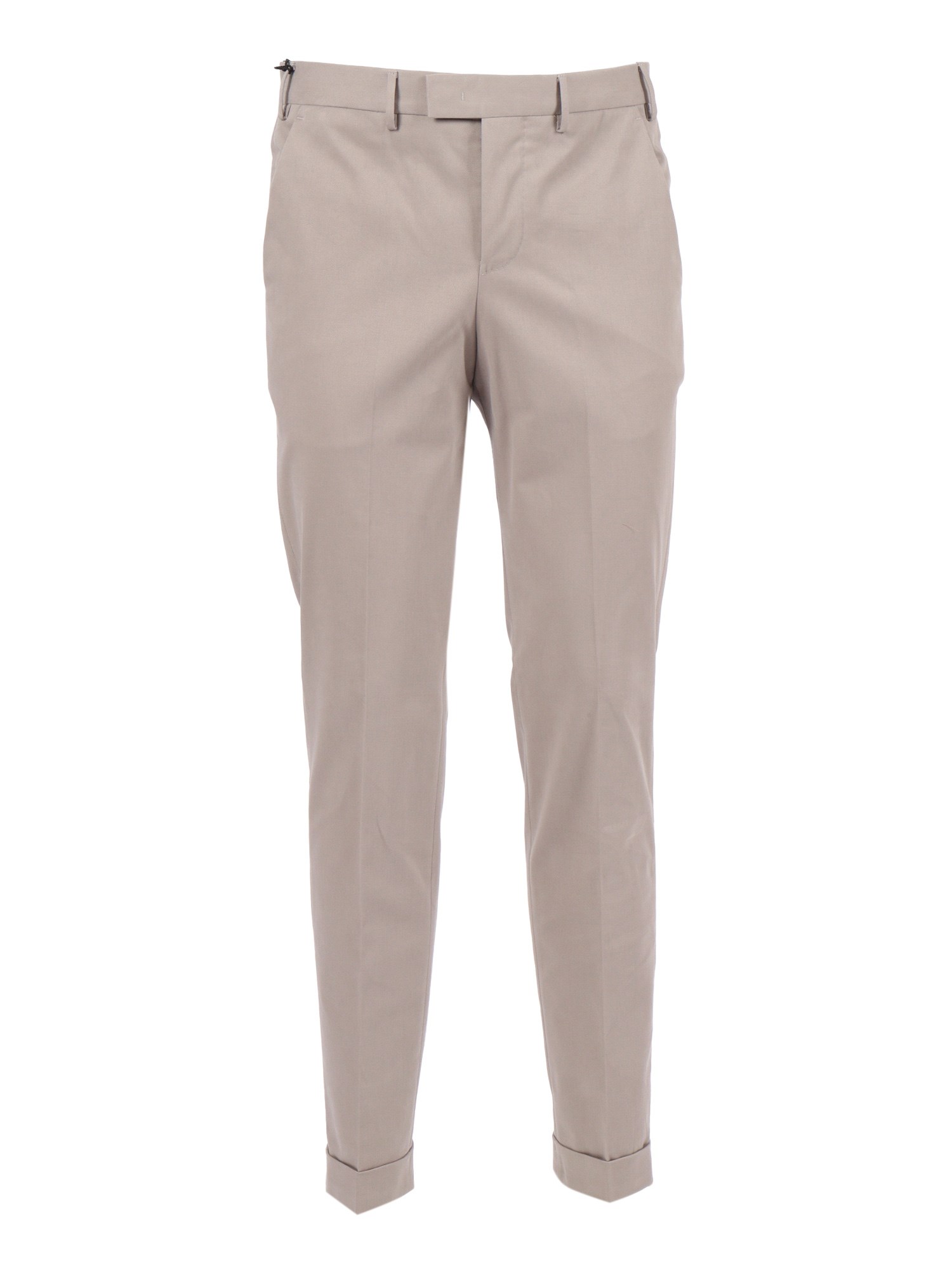 Pt01 Pt 01 Master, Flat Front, Diagonal Pockets, Flap Back Pockets, Turn-up In Brown