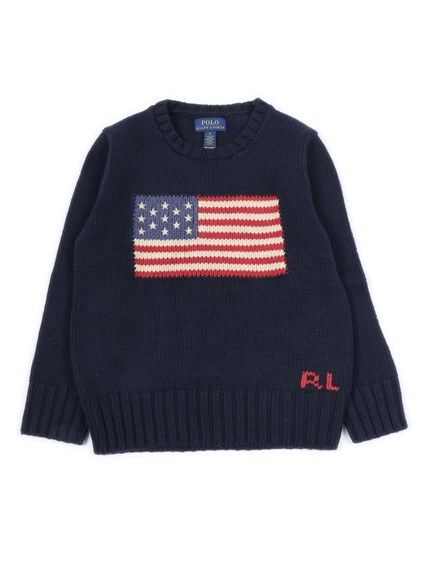 POLO RALPH LAUREN FLAG CN SWTR-TOPS-SWEATER