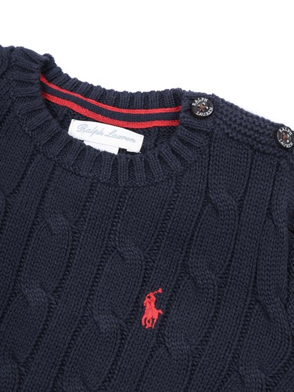 POLO RALPH LAUREN LS CABLE CN-TOPS-SWEATER