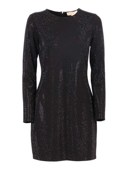 Michael Kors RHINESTONE LS MINI DRESS