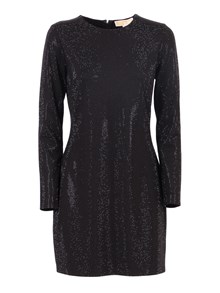 Michael Kors RHINESTONE LS MINI DRESS