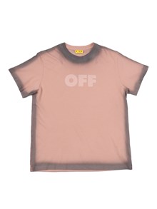 OFF WHITE KIDS GARMENT DYED SPRAY TEE S/S ROSE PINK - S