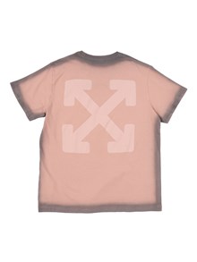 OFF WHITE KIDS GARMENT DYED SPRAY TEE S/S ROSE PINK - S