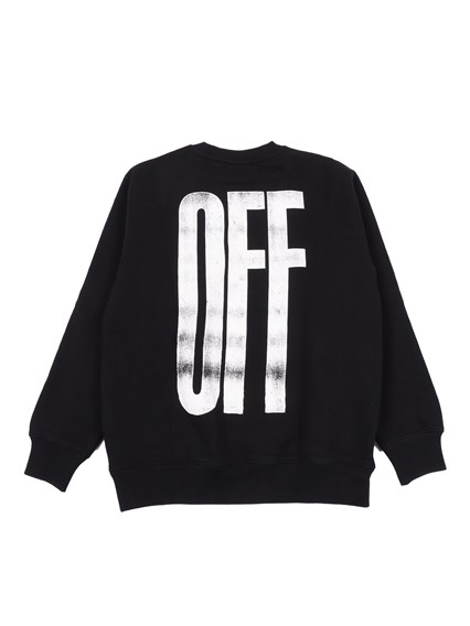 OFF WHITE KIDS QUOTE CREWNECK BLACK - RED