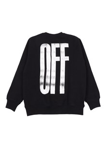 OFF WHITE KIDS QUOTE CREWNECK BLACK - RED