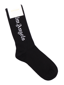 PALM ANGELS KIDS PA HIGH SOCKS BLACK OFF WHITE