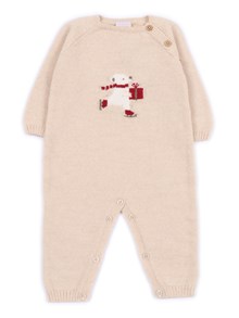 Paz Rodriguez KNIT NEWBORN ROMPER "ACEBO"