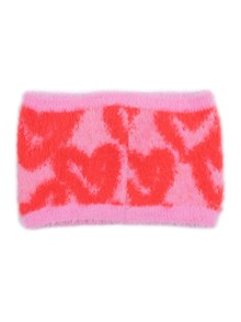 PALM ANGELS KIDS PA SPRAY HEARTS KNIT COLLAR ROSE PINK -