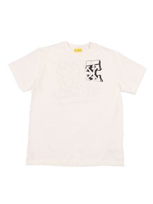 OFF WHITE KIDS GRAFFITI TEE S/S WHITE - BLACK