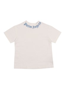 PALM ANGELS KIDS NECK LOGO REG.TSHIRT S/S OFF WHITE - LIG