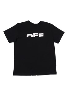 OFF WHITE KIDS TYPE LOGO TEE S/S BLACK - WHITE