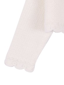 Paz Rodriguez KNIT NEWBORN SHORT CARDIGAN "PAZ OI 25-26"