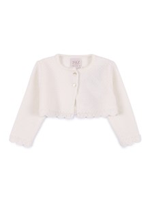 Paz Rodriguez KNIT NEWBORN SHORT CARDIGAN "PAZ OI 25-26"