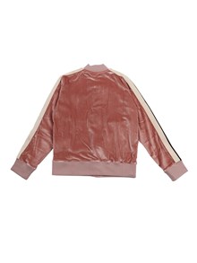 PALM ANGELS KIDS PA CHENILLE TRACK JKT ANTIQUE ROSE BLACK