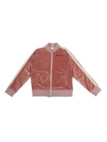 PALM ANGELS KIDS PA CHENILLE TRACK JKT ANTIQUE ROSE BLACK