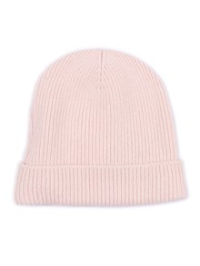 PALM ANGELS KIDS LOGO KNIT BEANIE ROSE PINK - BRICK RED
