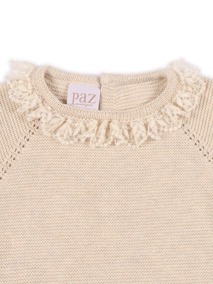Paz Rodriguez KNIT NEWBORN SWEATER "ALEGRIA"