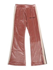 PALM ANGELS KIDS PA CHENILLE TRACK FLARE PANT ANTIQUE ROS