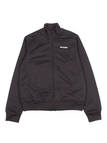 PALM ANGELS KIDS CURVEDLOGO CUT TRACK JKT BLACK - OFF WHI