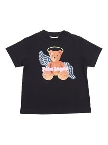 PALM ANGELS KIDS PA BEAR ANGEL T-SHIRT S/S BLACK BROWN