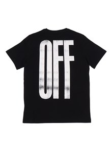 OFF WHITE KIDS QUOTE TEE S/S BLACK - RED