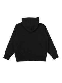 PALM ANGELS KIDS BLURRED LOGO REG.HOODIE BLACK - ROSE PIN