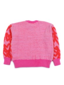 PALM ANGELS KIDS PA SPRAY HEARTS  KNIT CREW ROSE PINK - L