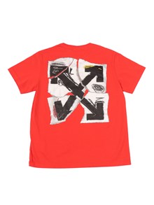 OFF WHITE KIDS ARROW COLLAGE TEE S/S RED - WHITE