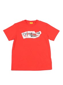 OFF WHITE KIDS ARROW COLLAGE TEE S/S RED - WHITE