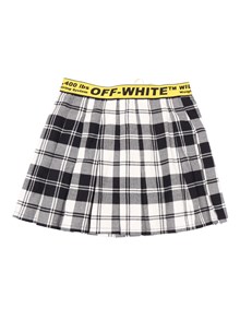 OFF WHITE KIDS LOGO INDUSTRIAL FLAN SKIRT BLACK - YELLO