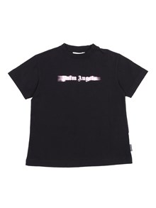 PALM ANGELS KIDS BLURRED LOGO REG.TSHIRT S/S BLACK - ROSE