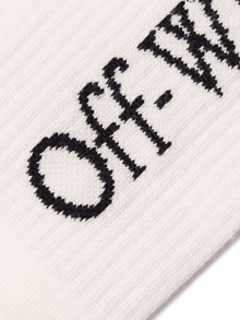 OFF WHITE KIDS BOOKISH LONG SOCKS WHITE - BLACK