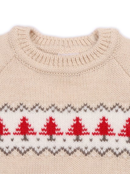 Paz Rodriguez KNIT NEWBORN PULLOVER "ACEBO"