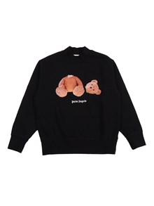PALM ANGELS KIDS PALM ANGELS BEAR CREWNECK BLACK BROWN
