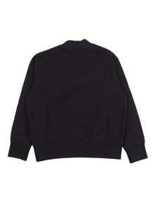 PALM ANGELS KIDS NECK LOGO REG.CREWNECK BLACK - LIGHT BLU