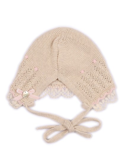 Paz Rodriguez KNIT NEWBORN BONNET "ALEGRIA"
