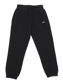 OFF WHITE KIDS OFF STAMP PLAIN SWEATPANT BLACK - WHITE