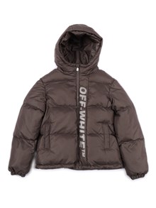 OFF WHITE KIDS OFF WHITE RIPSTOP PUFFER DARK GREY - REF