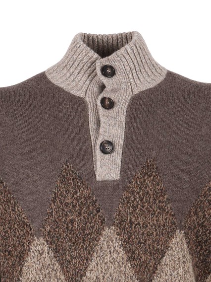 Ballantyne T NECK PULLOVER BUTTON