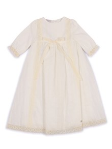 Paz Rodriguez WOVEN NEWBORN LONG DRESS "PAZ OI 25-26"