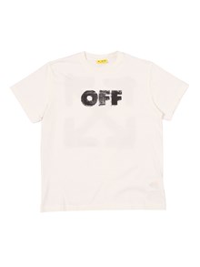 OFF WHITE KIDS ARROW SPONGE TEE S/S WHITE - BLACK