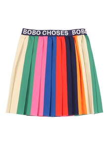 Bobo Choses Bobo Color block pleated skirt