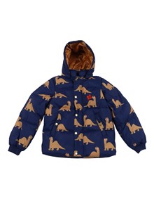 MINI RODINI Dinos aop hooded puffer
