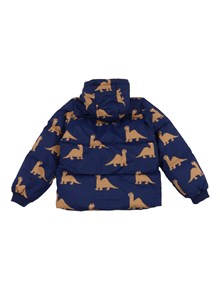 MINI RODINI Dinos aop hooded puffer