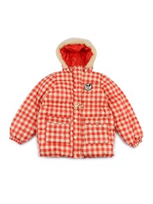 MINI RODINI Ritzratz patch gingham aop heavy puffer