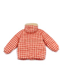 MINI RODINI Ritzratz patch gingham aop heavy puffer